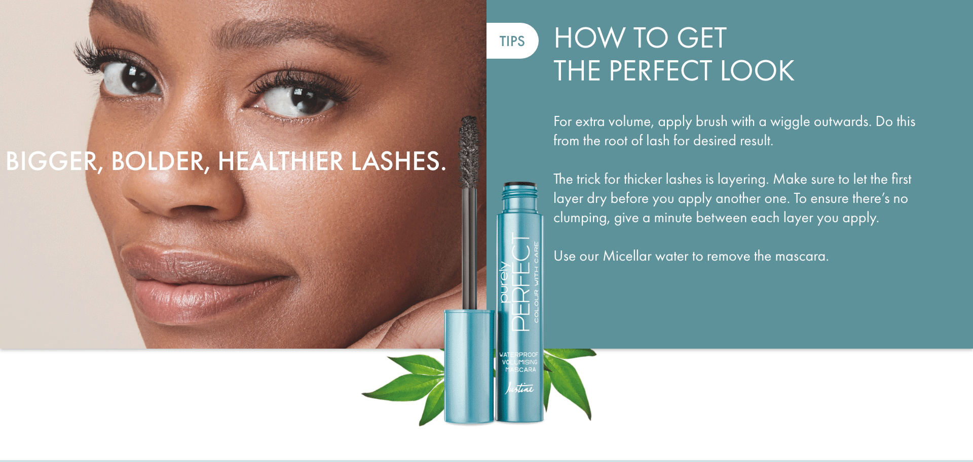 Purely Perfect Black Waterproof Volumising Mascara