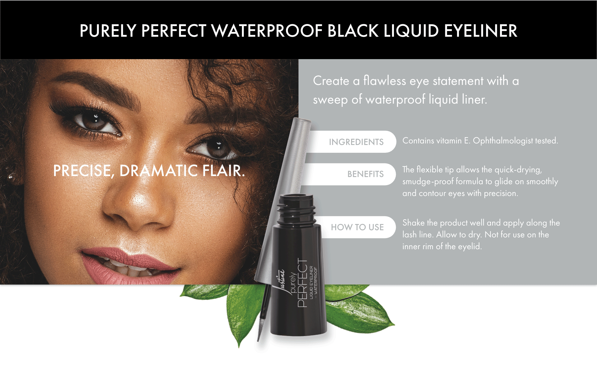 Purely Perfect Black Liquid Eyeliner – Waterproof