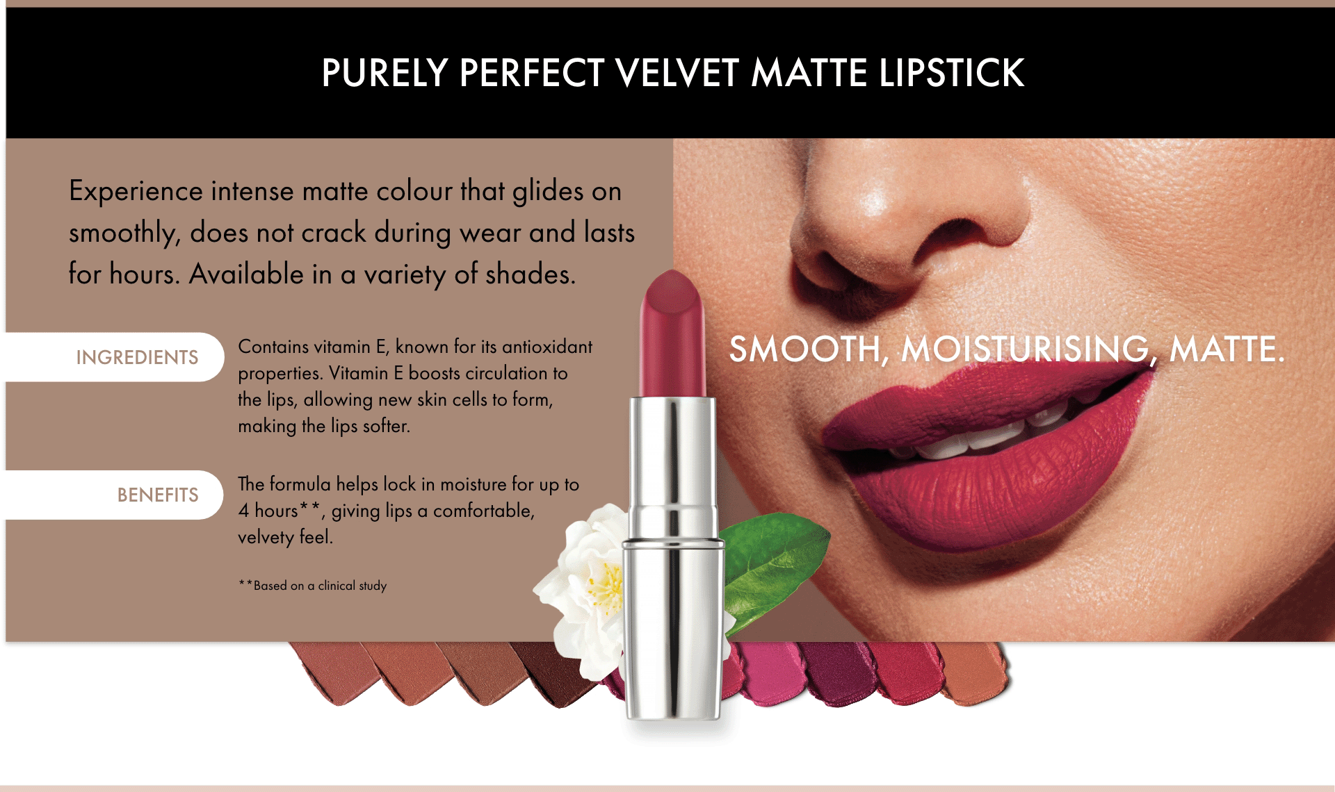 Purely Perfect Velvet Matte Lipstick SPF 15