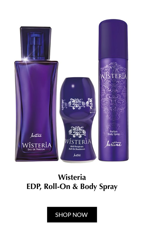 Wisteria Eau de Parfum 50ml, Roll-On Deodorant & Parfum Body Spray
